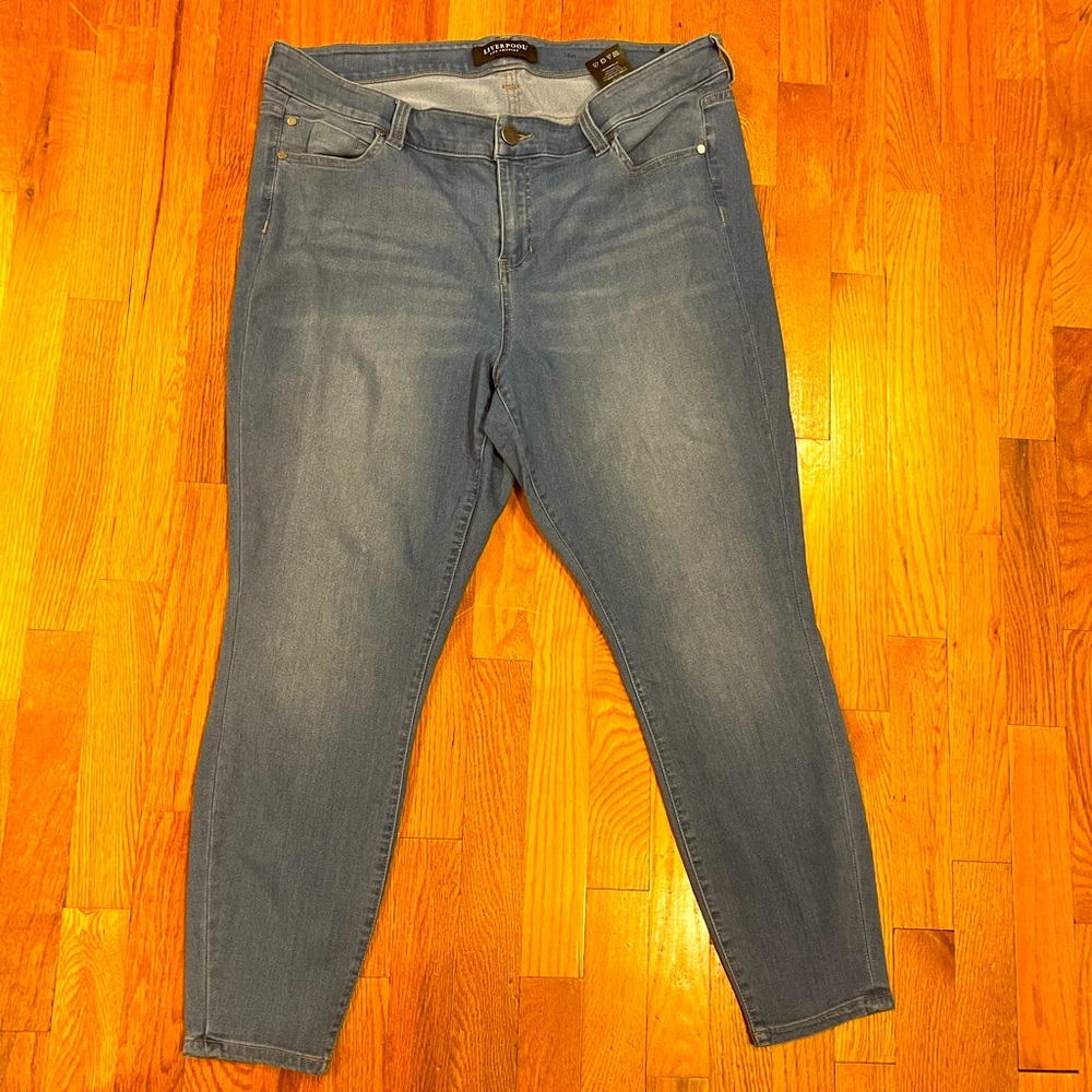 Liverpool Cropped Skinny Jeans Plus Size